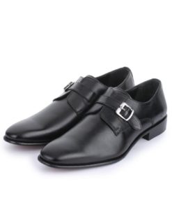 Andrew Fezza Mens Single Monk Strap Leather Dress Shoe Black 10 D(M) Us 10 182299432482 3