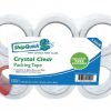 Crystal Clear Packing Tape (6 Pack) With Dispenser - Shipquick Packaging Tape.. 9 182311924467 0