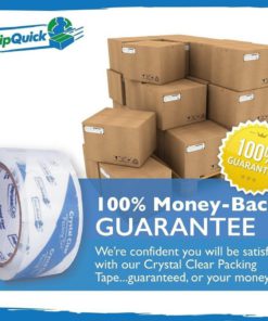 Crystal Clear Packing Tape (6 Pack) With Dispenser - Shipquick Packaging Tape.. 10 182311924467 3