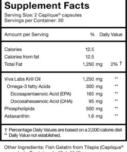 Viva Labs Krill Oil Dietary Supplement 60 Capsules 1 Bottle (60 Capsules) 7 182311924728 3