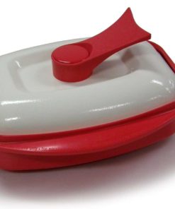 Alternative view of Microhearth Grill Pan For Microwave Cooking Red