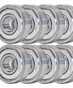 Alternative view of Vxb 608 Zz Skateboard Bearings Double Shielded Silver (Pack Of 8)