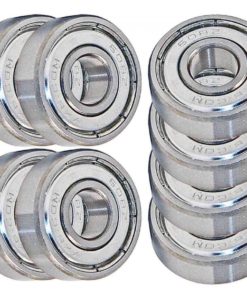 Vxb 608 Zz Skateboard Bearings Double Shielded Silver (Pack Of 8) 9 182311933314 3