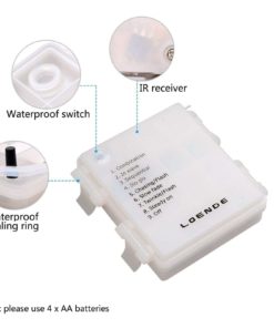 Indoor Starry String Lights Loende 34.45Ft 100 Led 4Aa Flexible Silver Batter.. 12 182311944312 5