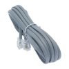 14Ft Heavy Duty Rj11 / Rj14 Silver Satin 4 Conductor Telephone Line Cord By C.. 5 182311947228 0