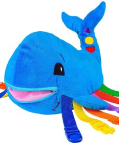 Alternative view of Buckle Toy "Blu" Whale - Toddler Early Learning Basic Life Skills Childrens P..