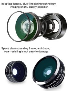 Apexel 4 In 1 Camera Lens 8X Telephoto Lens+Fisheye+Wide Angle + Macro Lens F.. 12 182312008860 4