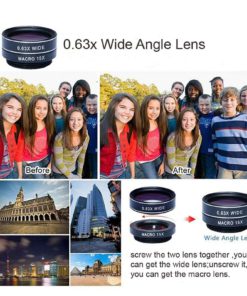 Apexel 4 In 1 Camera Lens 8X Telephoto Lens+Fisheye+Wide Angle + Macro Lens F.. 13 182312008860 5