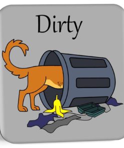 Alternative view of Wine Chuckle Dish Doggy Dishwasher Magnet Clean Dirty Dishwasher Sign