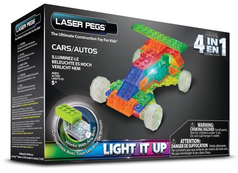 Laser Pegs 4-In-1 Cars Building Set