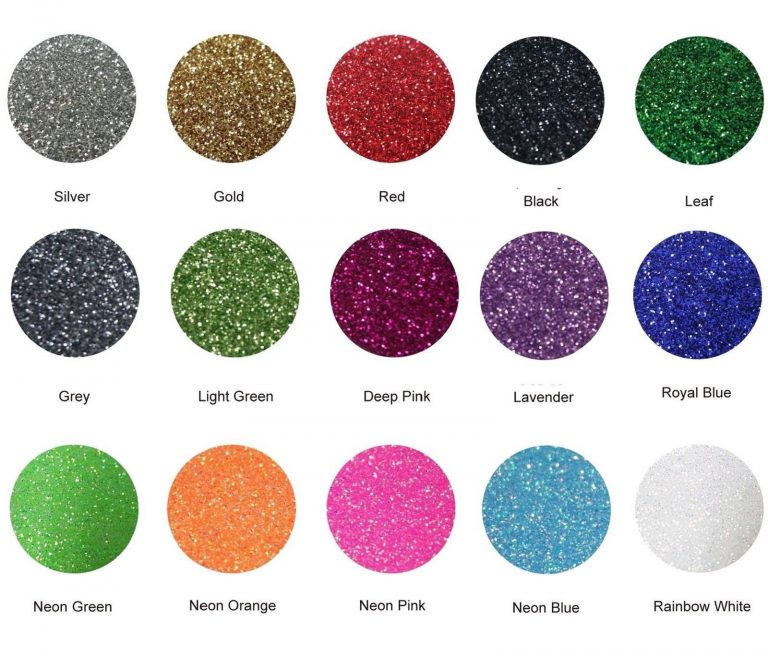 Fame Crafts Glitter Heat Transfer Vinyl (Htv) 12" X 10" 15-Color Starter Bundle