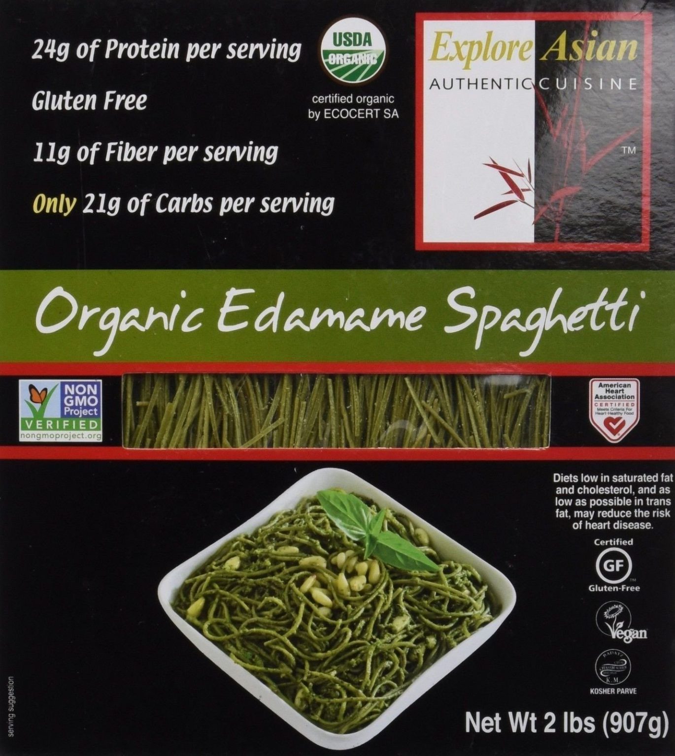 Organic Edamame Spaghetti 2 Lbs (907G) Swiftsly
