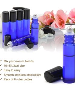 Pack Of 6 10Ml Cobalt Blue Glass Roll On Bottles With Stainless Steel Roller .. 11 182312025088 4