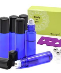 Pack Of 6 10Ml Cobalt Blue Glass Roll On Bottles With Stainless Steel Roller .. 13 182312025088 6