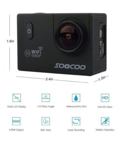 Alternative view of Wifi Action Camera Soocoo Waterproof Action Camera 12Mp Full Hd 1080P - 2.0" ..