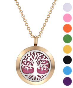 Essential Oil Diffuser Necklace Titanium Steel Locket Jewelry With Adjustable..