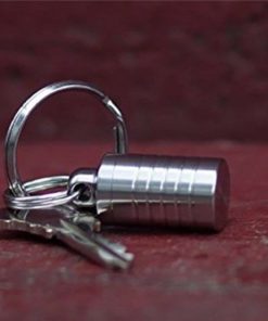 Cielo Pill Holders - Petite Slim Single Chamber Stainless Steel Keychain Pill.. 8 182312028697 2