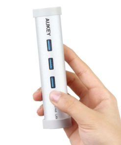 Aukey Usb C Hub With 3 Usb 3.0 Ports 1 Ethernet Port Silver Aluminum Body For.. 15 182312030347 7