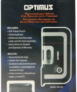 Alternative view of Optimus 50015 Rechargeable Pocket Palm Shaver Black