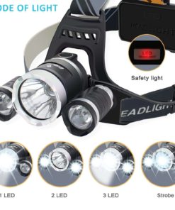 Alternative view of Gyy Super Bright Headlamp Headlight Flashlight 4 Modes 3 Cree T6 Led Light To..