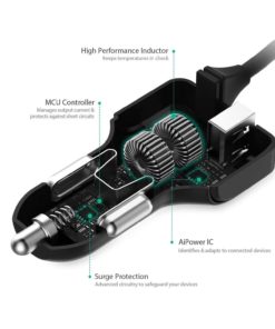 Aukey Car Charger With Aipower Usb-A Port & Attached 3.3Ft Usb-C Connector Fo.. 12 182312037674 4