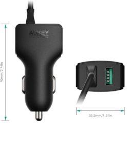 Aukey Car Charger With Aipower Usb-A Port & Attached 3.3Ft Usb-C Connector Fo.. 13 182312037674 5