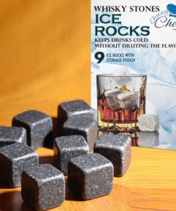 Alternative view of Whiskey Rocks Pack Of 9 Soapstone Sipping Stones Chilling Cubes By Chuzy Chef