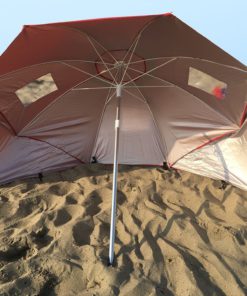 Alternative view of New Apontus Portable Beach Weather Shelter Umbrella Sand Sun Shade Outdoor Red