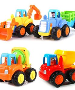 Set Of 4 Cartoon Friction Powered Play Vehicles For Toddlers - Dump Truck Cem.. 10 182312054539 4