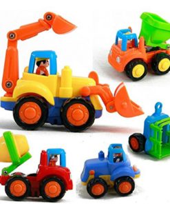 Set Of 4 Cartoon Friction Powered Play Vehicles For Toddlers - Dump Truck Cem.. 11 182312054539 5