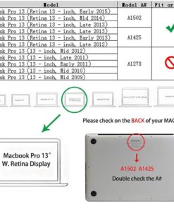 Alternative view of Ruban - Retina 13 2 In 1 Soft-Touch Hard Case Cover And Keyboard Cover For Ma..