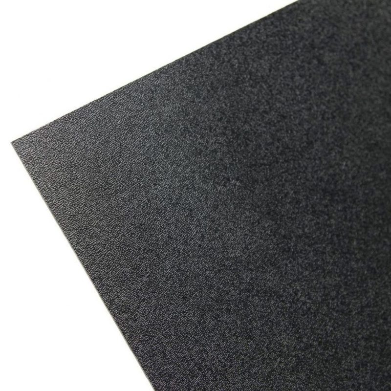 Catalog 2 Abs Sheet - .060" Thick Black 12" X 12" Nominal Black, One Side Textured
