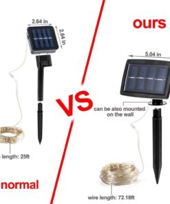 Hallomall Led Solar Powered String Lights 2 Modes Steady On / Flash 150 Led 7.. 9 182312060856 2