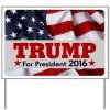Cafepress - Donald Trump For President 2016 Flag Yard Sign - Yard Sign Vinyl ..