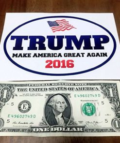 Alternative view of 6.5" X 4.5" Donald Trump Make America Great Again Oval Bumper Sticker Decal -..