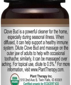 Usda Certified Organic Clove Bud Essential Oil. 10 Ml (1/3 Oz). 100% Pure Und.. 10 182312065094 4