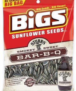 Bigs Smokey Sweet Bar-B-Q Sunflower Seeds 5.35-Ounce Bags (Pack Of 12)