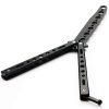 Black Metal Practice Balisong Butterfly Knife Trainer By Oliasports 19 182312073671 0