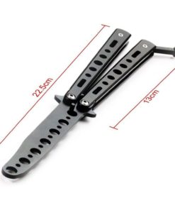 Black Metal Practice Balisong Butterfly Knife Trainer By Oliasports 5 182312073671 1