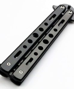 Black Metal Practice Balisong Butterfly Knife Trainer By Oliasports 6 182312073671 2