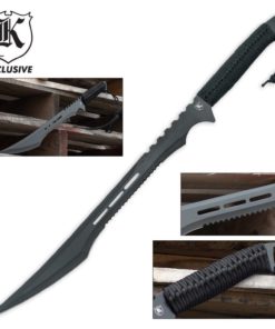 27" Full Tang Black Blade Fantasy Ninja Sword W/ Sheath