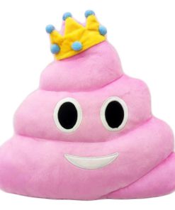 Pink Queen Poop Emoji Smiley Emoticon Cushion Pillow Stuffed Plush Toy Doll P..
