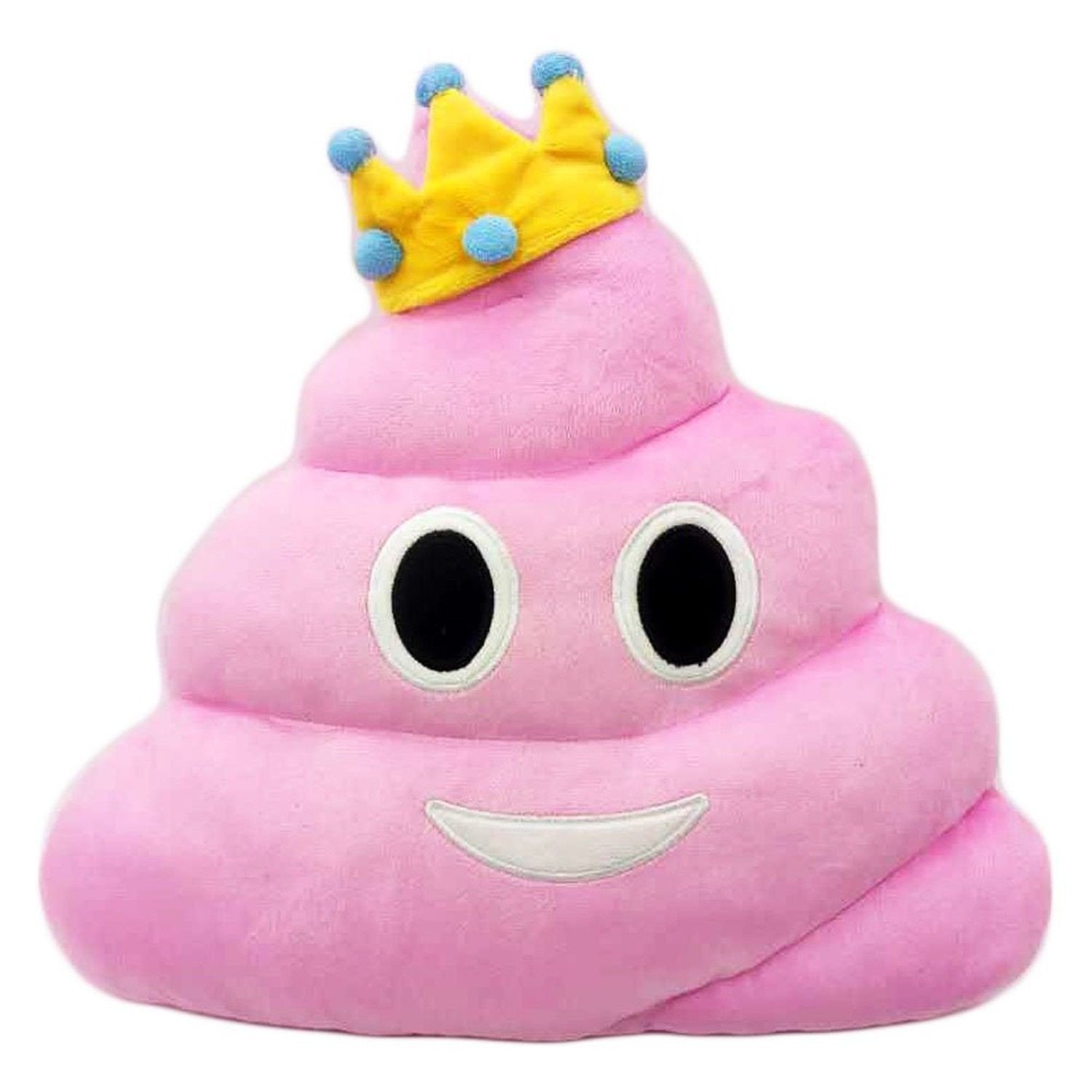 Pink Queen Poop Emoji Smiley Emoticon Cushion Pillow Stuffed Plush Toy ...