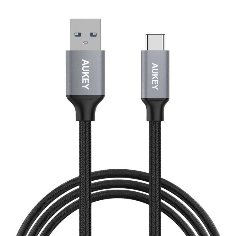 Aukey Usb-C To Usb 3.0 Cable Braided Nylon (6.6Ft) For Google Pixel Macbook G..