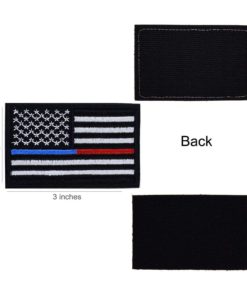 2 Pieces Tactical Usa Flag Patches -Thin Red And Blue Line Velcro American Fl.. 8 182312085507 2