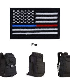 2 Pieces Tactical Usa Flag Patches -Thin Red And Blue Line Velcro American Fl.. 10 182312085507 4