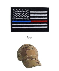 2 Pieces Tactical Usa Flag Patches -Thin Red And Blue Line Velcro American Fl.. 11 182312085507 5