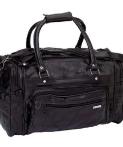Alternative view of Maxam 18" Leather Tote Barrel Bag