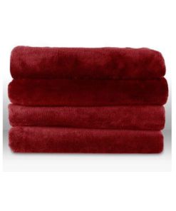 Alternative view of Sunbeam Microplush Electric Heated Throw Blanket Ruby Red