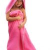 Princess Hooded Kid Towel (Pink) 27.5" X 49" Plush And Absorbent Luxury Bath .. 13 182318814745 0